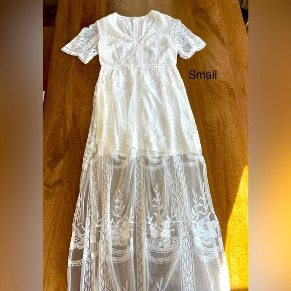 white lace dress outfit Emerson Puff Sleeve White Mini Dress • American Threads Women's Clothes White / L main image 0